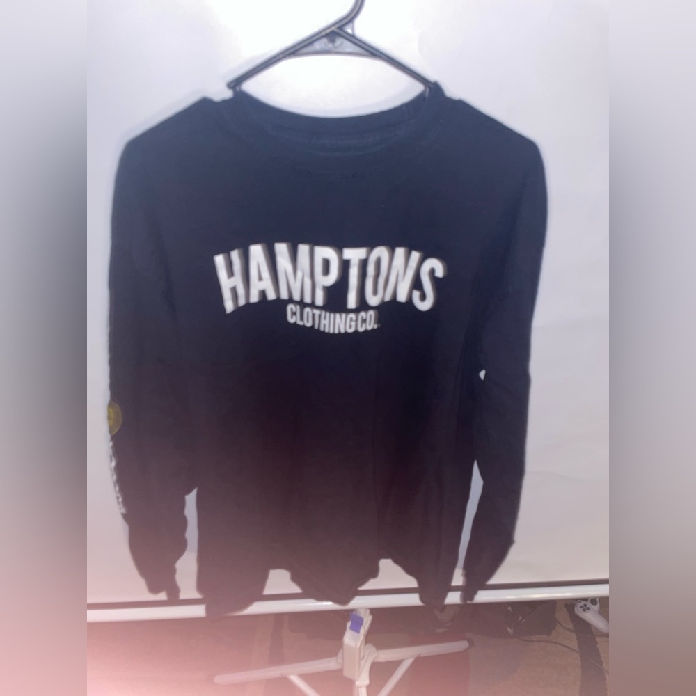 Hamptons Clothing Co. Black Sweatshirt Mens Size XL Long Sleeve